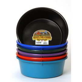 Little Giant® Plastic Utility Pan | Feed Pan | Durable & Versatile Livestock Feeding Bucket | Made in USA | 5 Quart | Purple