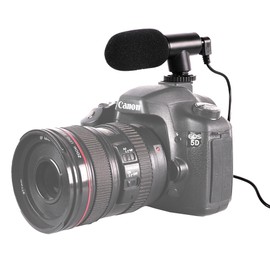 M31 External Microphone for Video Microphone, Shotgun Microphone, Mini Microphone for Smartphones, Condenser Microphone, Unidirectional Microphone with Windshield Muff, SLR Camera Microphone