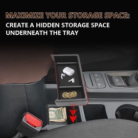 Muslogy for Maverick 2023 2022 - Organizador de consola central, caja de almacenamiento de cambio de engranajes, bandeja de inserción de material ABS compatible con accesorios Ford Maverick 2022 2023