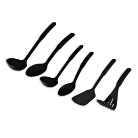 Juego de Utensilios de Cocina con Carrusel, 7 piezas color Negro