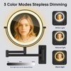 LANSI Wall Mounted Makeup Mirror with Lights, 8" Bathroom Vanity