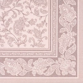 Papstar – 50 Serviettes ROYAL Collection 1/4-fold 40 cm x 40 cm Mocha # 19894 with Ornamental Design