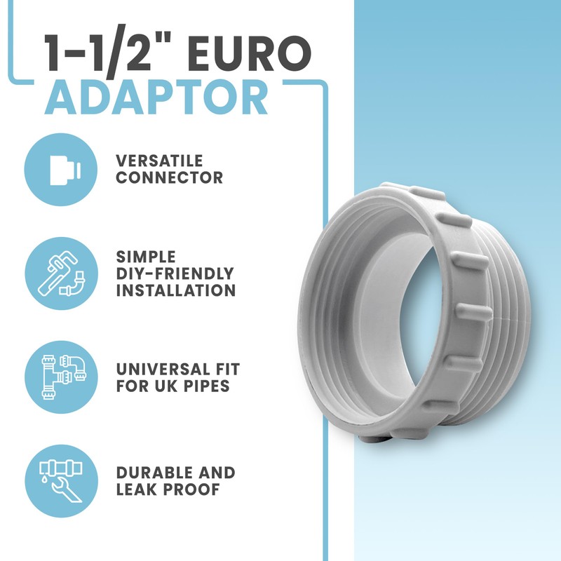CranPlas 1-1/2" Flexible Pipe Connector | Universal Outlet Adapter for