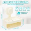 sourcing map 1Pcs Suction Cup Soap Dish, Removable and Reusable