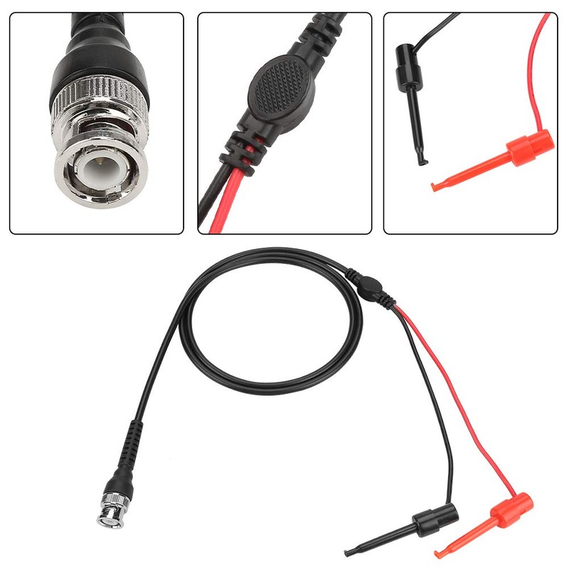 Signal Generator Cable,2Pcs BNC to Dual Coaxial Cable,Testing Hook Probe