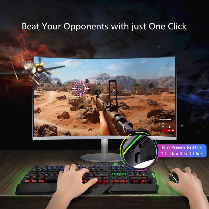 RGB Gaming Mouse Wired,Vollion PC Gaming Mice with 8 Programmable