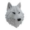 Zeckos White Arctic Wolf Head Wall Mount Sculpture