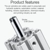 VIILOCK Pneumatic Air Cylinder 25mm Bore 25mm Stroke, Thin Air