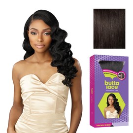 Sensationnel Butta Lace Wigs - Vintage Rider Extra Wide 5 Inch Deep Parting Synthetic Preplucked Hairline Glueless Lacefront (2 DARKBROWN)