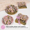 Greencian 96Pcs Pink Hunting Deer Camo Party Decorations, Serves 24