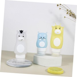 Housoutil 2sets Travel Shampoo Bottles Set Leak Proof Portable Lotion Bottle Cream Holders for Daily Use 2pcs*2