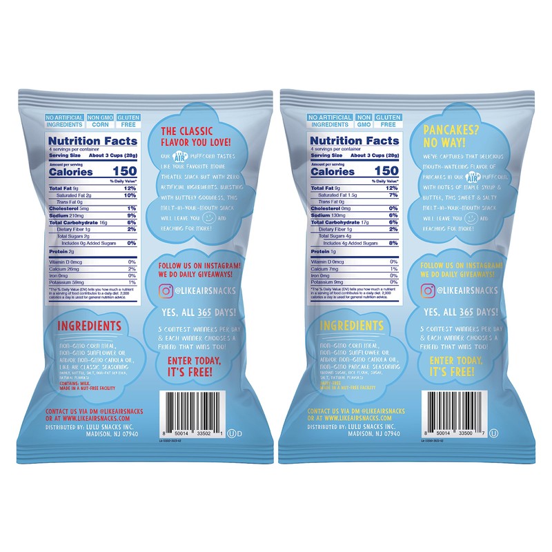 Like Air Puffcorn (Combo Pack: Classic & Pancake) | 2