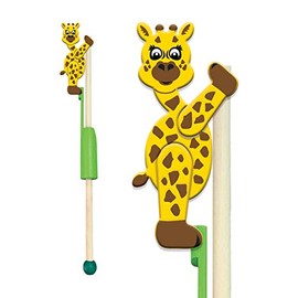 Animal Acrobats - Giraffe from Deluxebase. A Wooden Safari Animal Toy for Toddlers and Kids