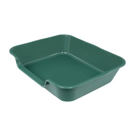 Ying Tutu 1 Pack of Extra Large Cat Litter Box (ABS Material), Low Entry Senior Litter Pen for Geriatric Kitty Big Cats, Jumbo Pet Safe Litter Boxes Tray for Indoor Pets Potty (Green, 24" L x 20" W)