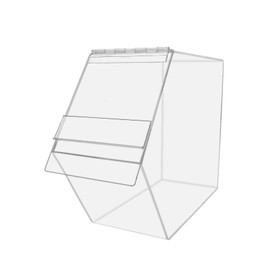 Marketing Holders Large Clear Bread Box for Kitchens and Restaurants 6" x 12" Pastry Top Opening Bin with 6" x 2" Label Holder Dry Food Baked Goods Candy Display