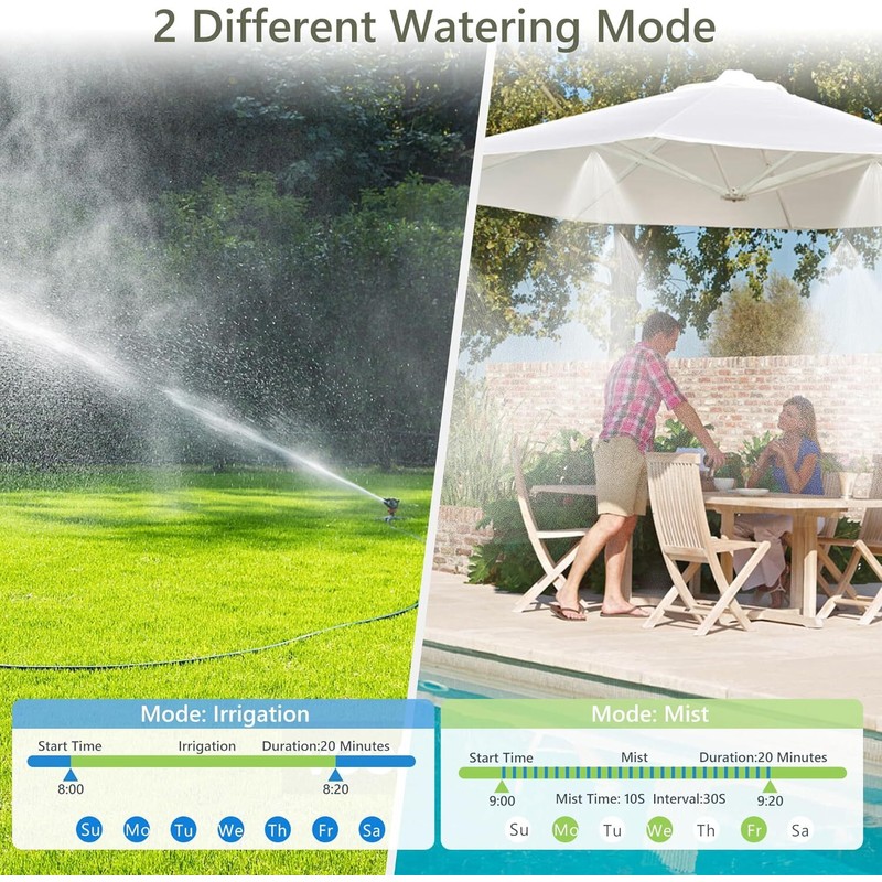 DIIVOO WiFi Sprinkler Timer 3 Zone Smart Water Timer Remote