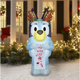 Bluey Christmas Airblown Inflatable in Bluey w/Wishlist, 5.5 ft Tall