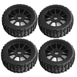 ARRMA F/R 17mm Hex TIRES & Wheels for Arrma Typhon 3s BLX Black #3