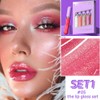 Hxssll 5Pcs Liquid Pearlescent Lip Gloss with Fine Glitter High