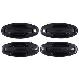 NewYall Black Exterior Door Handles Set for Hyundai Santa Fe 2001-2006 Front Rear Left Driver and Right Passenger Side 82650-26000 82660-26000 83650-26000 83660-26000