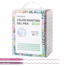 Hopesky 99 Colors Gel Pens for Coloring - Fine Point Gel Marker Pen Set for Adult Coloring Books Drawing Doodling Journaling, Art Supplies and DIY Crafts