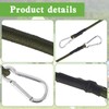 Tensioning Rubber with Carabiner, 4 Pieces Outdoor Bungee Cords Carabiner