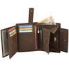 Fa.Volmer® Men's Genuine Leather Wallet with RFID Protection Brown