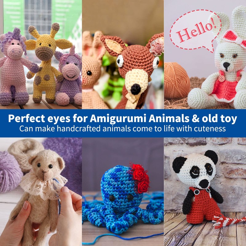 RuWfpz Large Safety Eyes for Crocheting Amigurumi 30mm 1-3/16" -