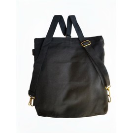 My Corgi Living Canvas Tote Bag with Zipper Closure, 2 Front Pockets, Bags for Women, Men & Kids, Multifunctional Shoulder Bag, Backpack, Crossbody, Fits 14x12" Devices, Everyday Use (Black)