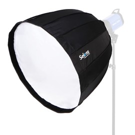 Selens Parabolic Deep Softbox 27.5 inches / 70 Centimeters Hexadecagon Quick Collapsible Umbrella Softbox with Bowens Speedring Mount for Photo Studio Lighting Flash Light
