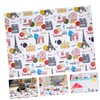 SHOWERORO Waterproof Peva Fabric Tablecloths Painting for Kids France Pattern