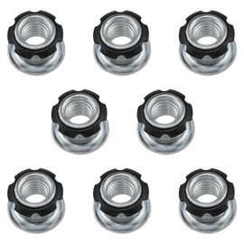 zutisay Plum Blossom Shrapnel Bottom Plug Nut Sunflower Nut Tube Inner Plug Threaded Tubing Insert for Furniture Fitness Equipment Display Equipment 8PCS