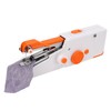 Handheld Sewing Machine Orange Portable Mini DIY Ergonomic Handle Electric