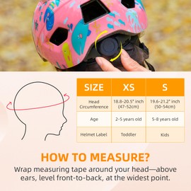 Bike Helmet for Kids 1-8 Year Old - Bicycle Helmets Small Toddler Girls Boys 3-5 Years - Skateboard Helmet Baby Kid Girls Boys 2-4 - Scooter Skate Helmets Pink Blue Adjustable Children 6-7 Ages