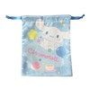 Small Planet Sanrio Ribbon Drawstring Bag, Cinnamorol, Simple, Cute