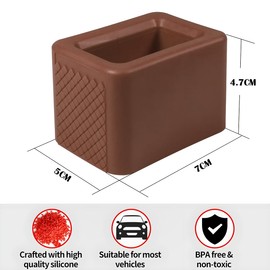 JNNJ Pack of 2 Car Seat Belt Holder, Universal Seat Belt Positioner, Safety Belt Adjuster, Car Seat Belt Accessories, Buckle Protection (Coffee)