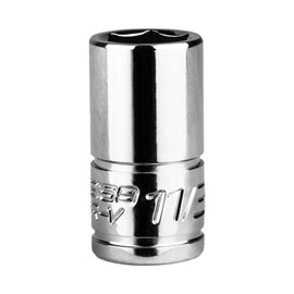 Capri Tools 1/4 in. Drive 11/32 in. 6-Point SAE Shallow Socket, steel, 94600