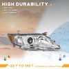 WEELMOTO Headlights Compatible with 2010 2011 Camry 4-Dr Sedan Only