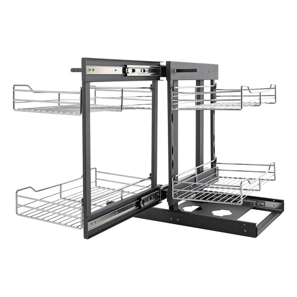 Gdrasuya10 2-Tier Pull Out Organizer for Blind Corner Cabinet, Heavy