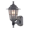 VAXCEL York Textured Pewter Motion Sensor Dusk to Dawn Traditional