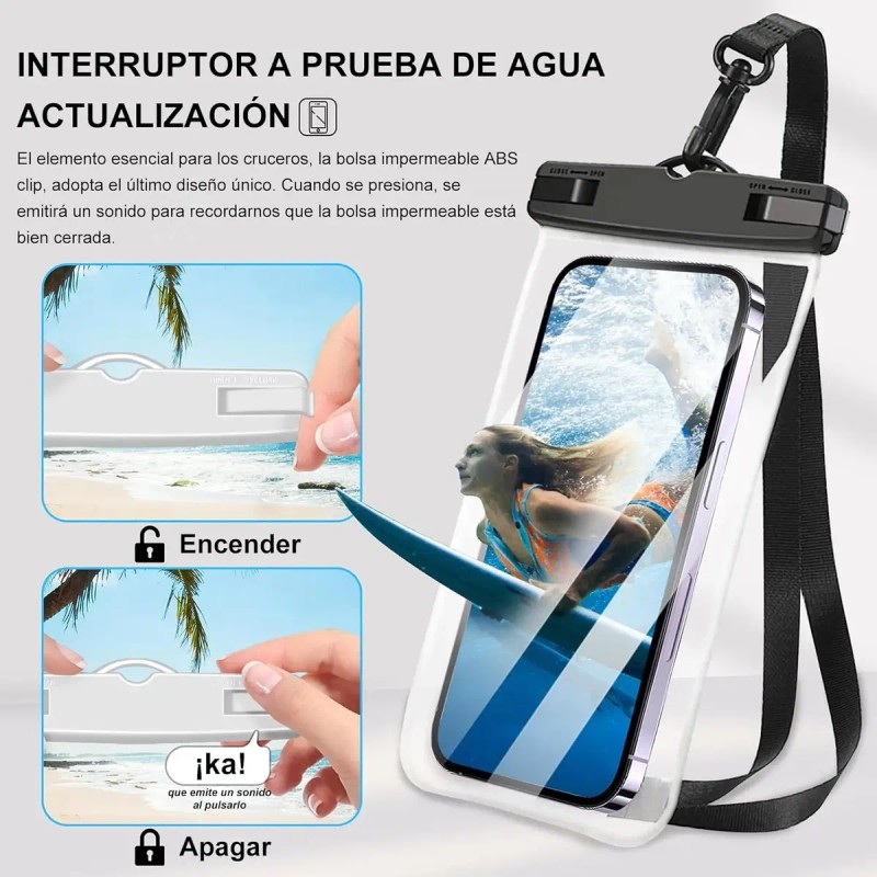 2pz Funda Bolsa Protectora Impermeable Para Teléfono Móvil