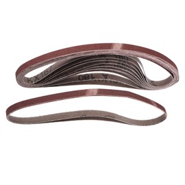 TA-VIGOR 12Pcs Sanding Belt 120 Grit, 3/8-inch X 21-inch (9mm X 533mm) Aluminum Oxide File Belts for Belt Sander and Grinder