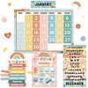 Updated 62Pcs Retro Bulletin Board Borders Classroom Decorations Calendar Season