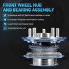 2 Pcs Rear Wheel Bearing and Hub Assembly with 5-Lug