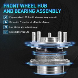 2 Pcs Rear Wheel Bearing and Hub Assembly with 5-Lug Driver ＆ Passenger Side Compatible with 2014-2018 Subaru Forester, 2016-2021 Crosstrek, 2012-2021 Impreza, 2013-2015 XV Crosstrek Replace# 512518