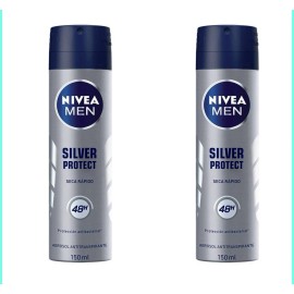 NIVEA 2 Pack Nivea Silver Protect DEODORANT ANTIPERSPIRANT FOR MEN 150 ml ea