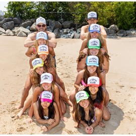 Funky Junque Bridal Bachelorette Party Snap Back Foam Trucker Hat I'll Bring The Baseball Cap, 12 - Mischevious Pack, One Size