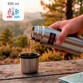 Thermos Light and Compact 4019.205.050 Vacuum Flask, 0.5 Litres, Matte Stainless Steel