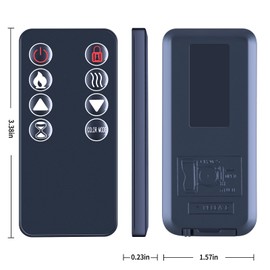 ZWP Replacement Remote Control fit for Various Brand Recessed Mounted Electric Fireplace,Replacement for Homedex HDX-14001 HDX14063 COZE42 COZE52 for Dimplex X40003BK for Glitzhome GH20270 2019200003