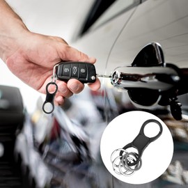 Yolev Schlüsselanhänger Karabiner Schlüsselanhänge Schnellverschluss Feder Schlüsselbund mit 4 Schlüssel Anhänger Schlüsselringen Robuster Keychain Schlüssel Karabiner Herren Geschenk Papa Schwarz